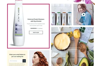 Biolage store mockup